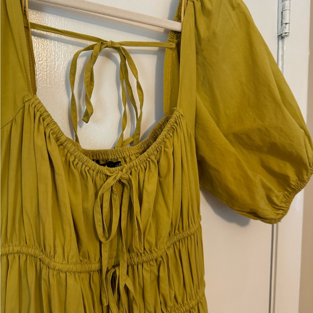 Boutique Cotton Poplin Elastic Empire Waist Dress size M